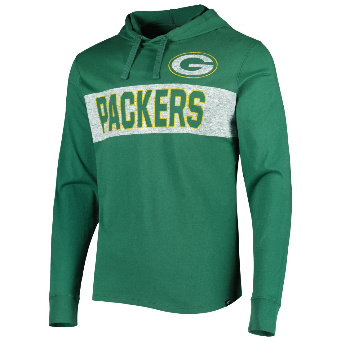 Green Bay Packers '47 Field Franklin Hooded Long Sleeve T-Shirt | NFL Outlet