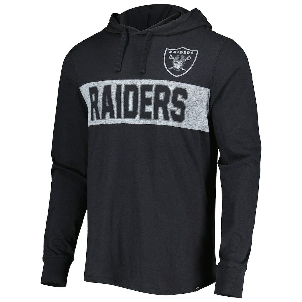 Las Vegas Raiders '47 Field Franklin Hooded Long Sleeve T-Shirt | NFL Hot