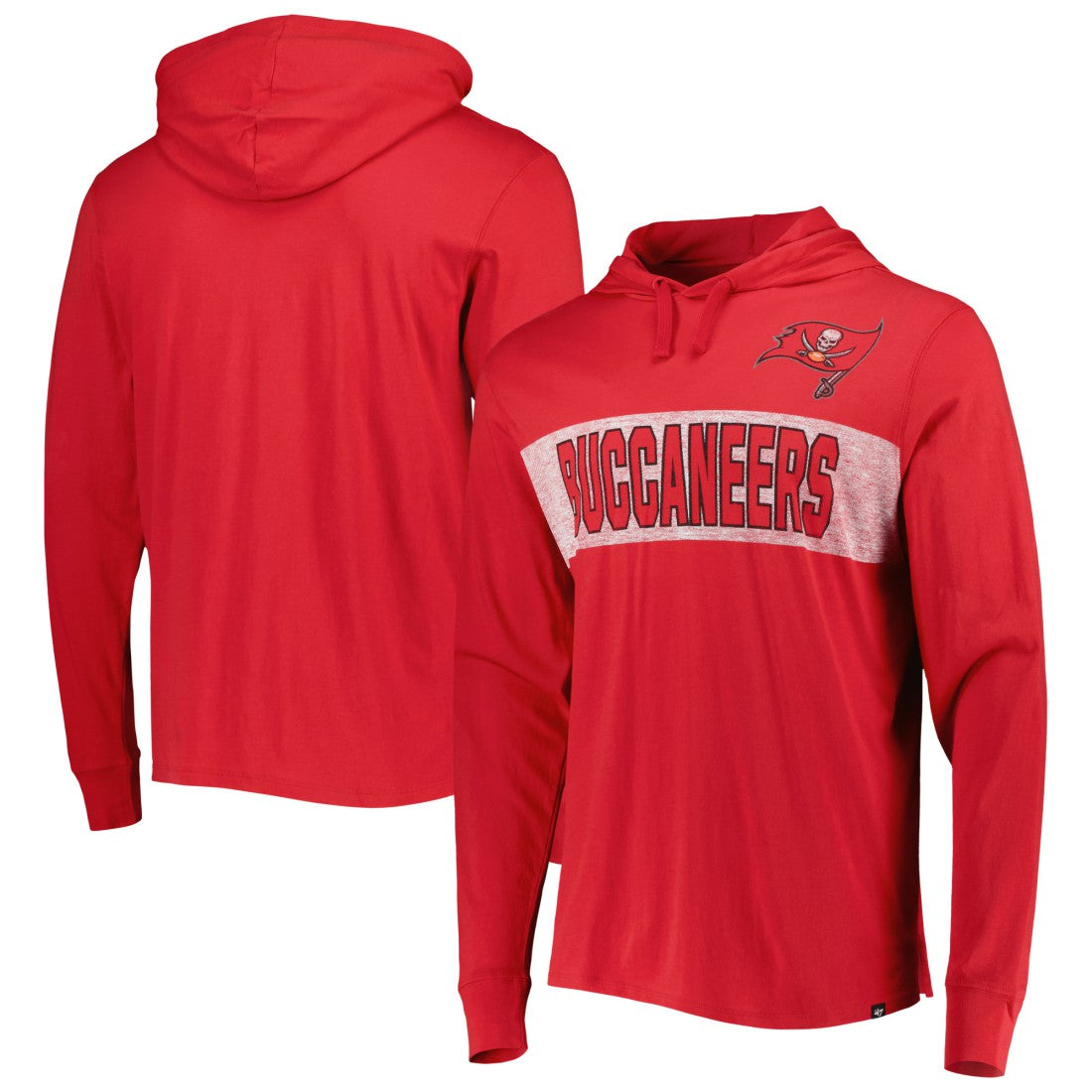 Tampa Bay Buccaneers '47 Field Franklin Hooded Long Sleeve T-Shirt | NFL On sale