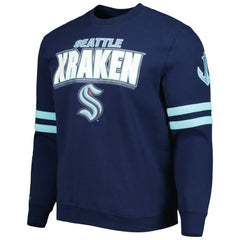 Seattle Kraken Mitchell & Ness Allover Logo Pullover Sweatshirt -  NHL Sweatshirts