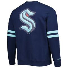 Seattle Kraken Mitchell & Ness Allover Logo Pullover Sweatshirt -  NHL Sweatshirts