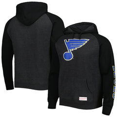 St. Louis Blues Mitchell & Ness Distressed Logo Raglan Pullover Hoodie -  NHL Hoodies