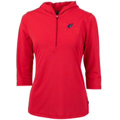 Arizona Cardinals Cutter & Buck Women's Virtue Eco Pique 3/4 Sleeve Half-Zip Pullover Hoodie | NFL New