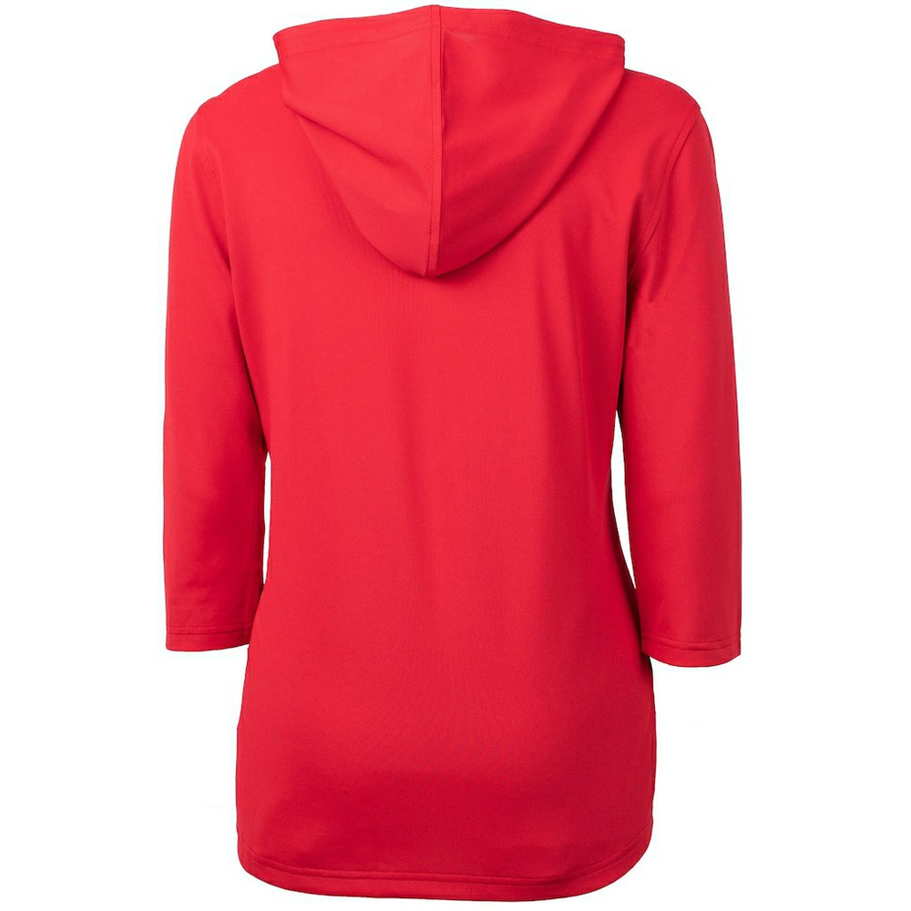 Arizona Cardinals Cutter & Buck Women's Virtue Eco Pique 3/4 Sleeve Half-Zip Pullover Hoodie | NFL New