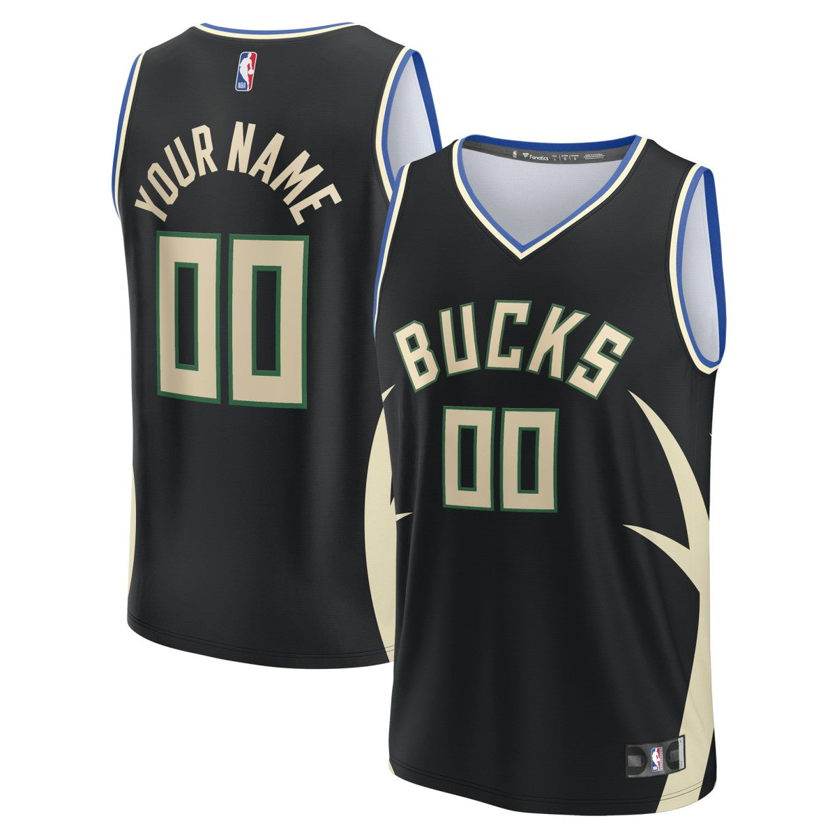 Black Milwaukee Bucks Custom Fast Break Jersey | NBA
