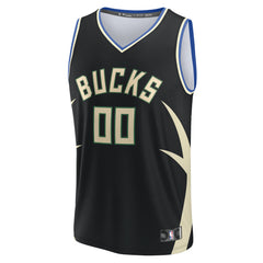 Black Milwaukee Bucks Custom Fast Break Jersey | NBA