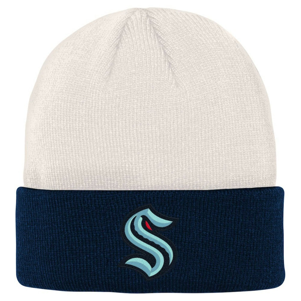 Seattle Kraken Youth Logo Cuffed Knit Hat -  NHL Hats