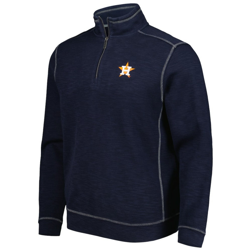 Houston Astros Tommy Bahama Tobago Bay Tri-Blend Quarter-Zip Sweatshirt - MLB Sweatshirts