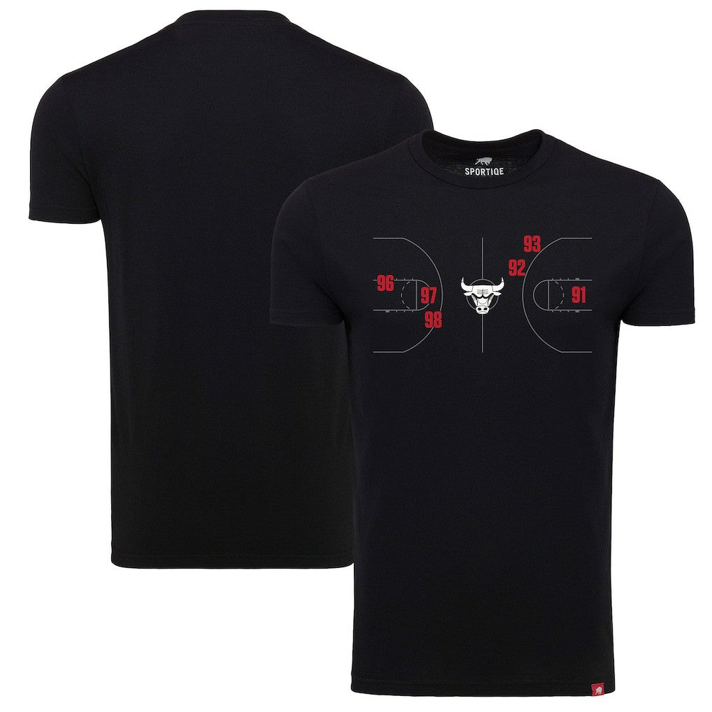 Black Chicago Bulls Sportiqe Unisex 1966 Collection Comfy Tri-Blend T-Shirt sale | NBA