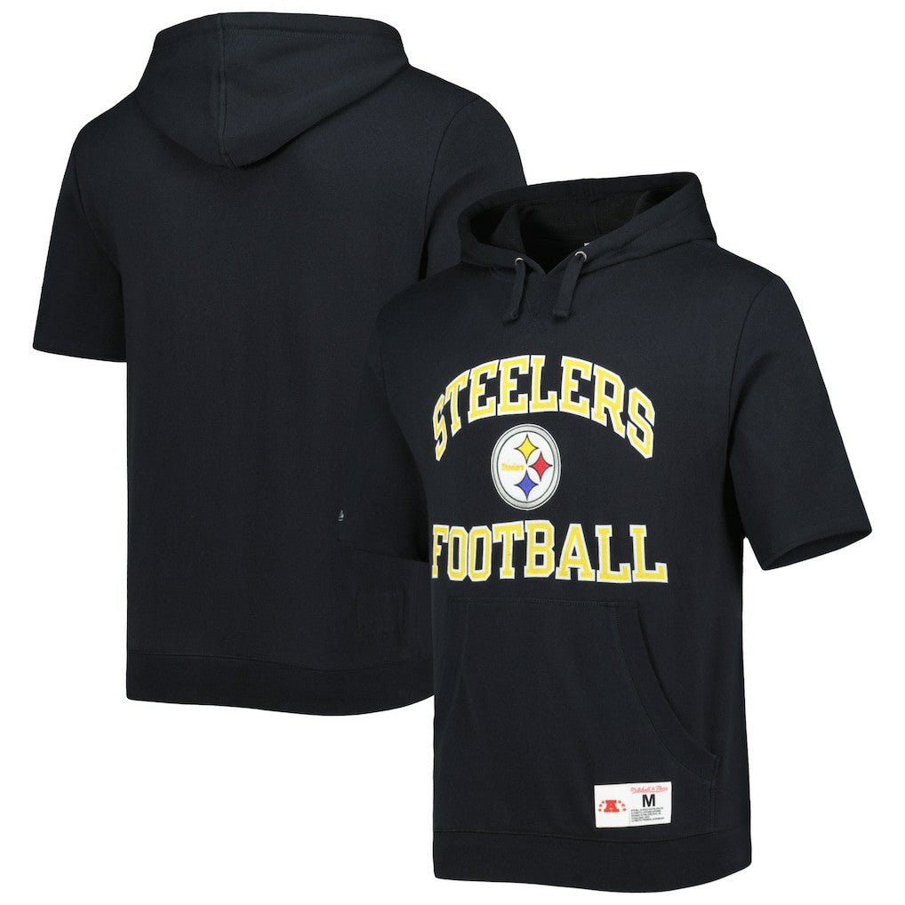 Pittsburgh Steelers Washed Short Sleeve Pullover Hoodie | NFL US