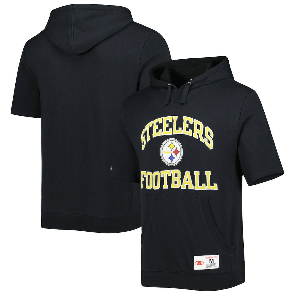 Pittsburgh Steelers Washed Short Sleeve Pullover Hoodie | NFL US