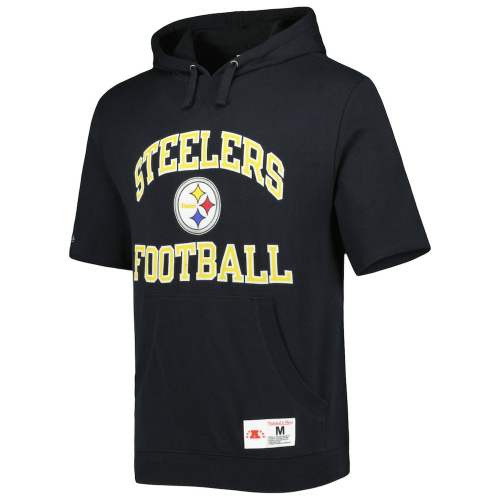 Pittsburgh Steelers Washed Short Sleeve Pullover Hoodie | NFL US