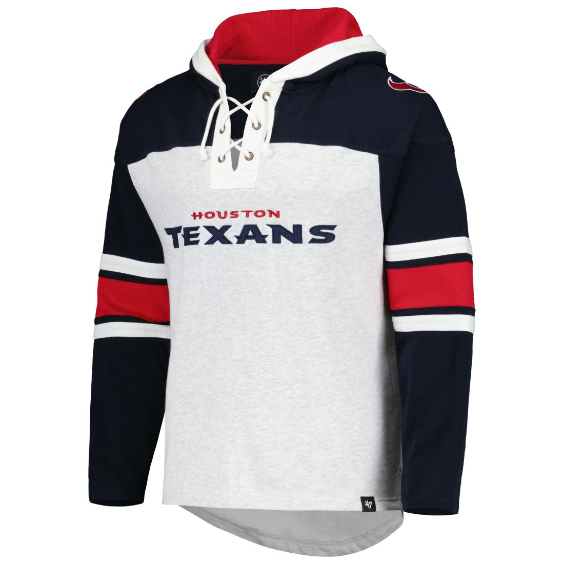 Houston Texans '47 Gridiron Lace-Up Pullover Hoodie | NFL Outlet