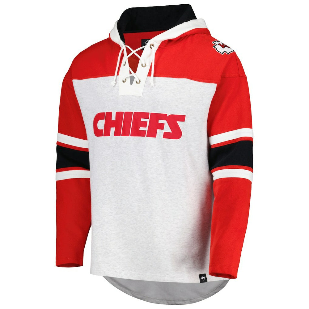 Kansas City Chiefs '47 Gridiron Lace-Up Pullover Hoodie | NFL Sale
