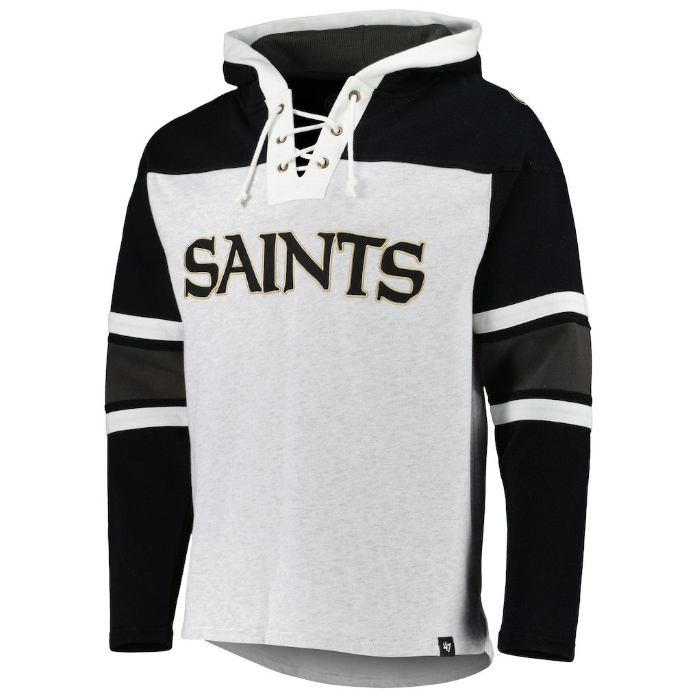 New Orleans Saints '47 Gridiron Lace-Up Pullover Hoodie | NFL On sale