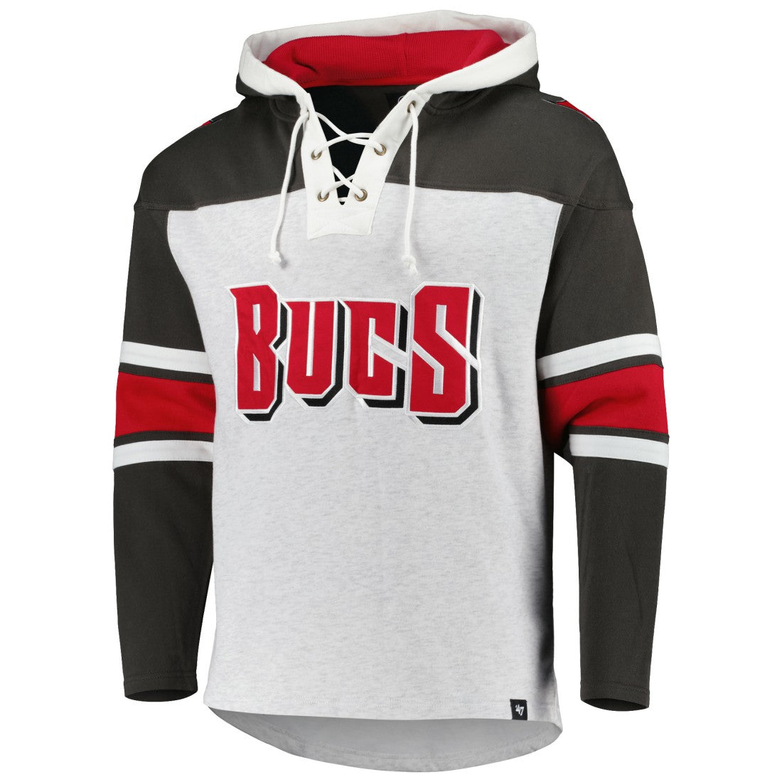 Tampa Bay Buccaneers '47 Gridiron Lace-Up Pullover Hoodie | NFL Discount
