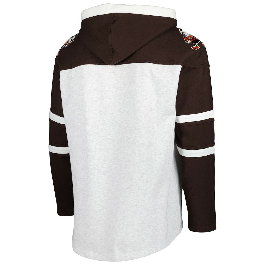 Cleveland Browns '47 Brownie The Elf Historic Logo Gridiron Lace-Up Pullover Hoodie | NFL Online