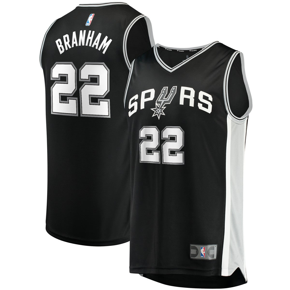 Black Malaki Branham San Antonio Spurs Fast Break Replica Player Jersey | NBA