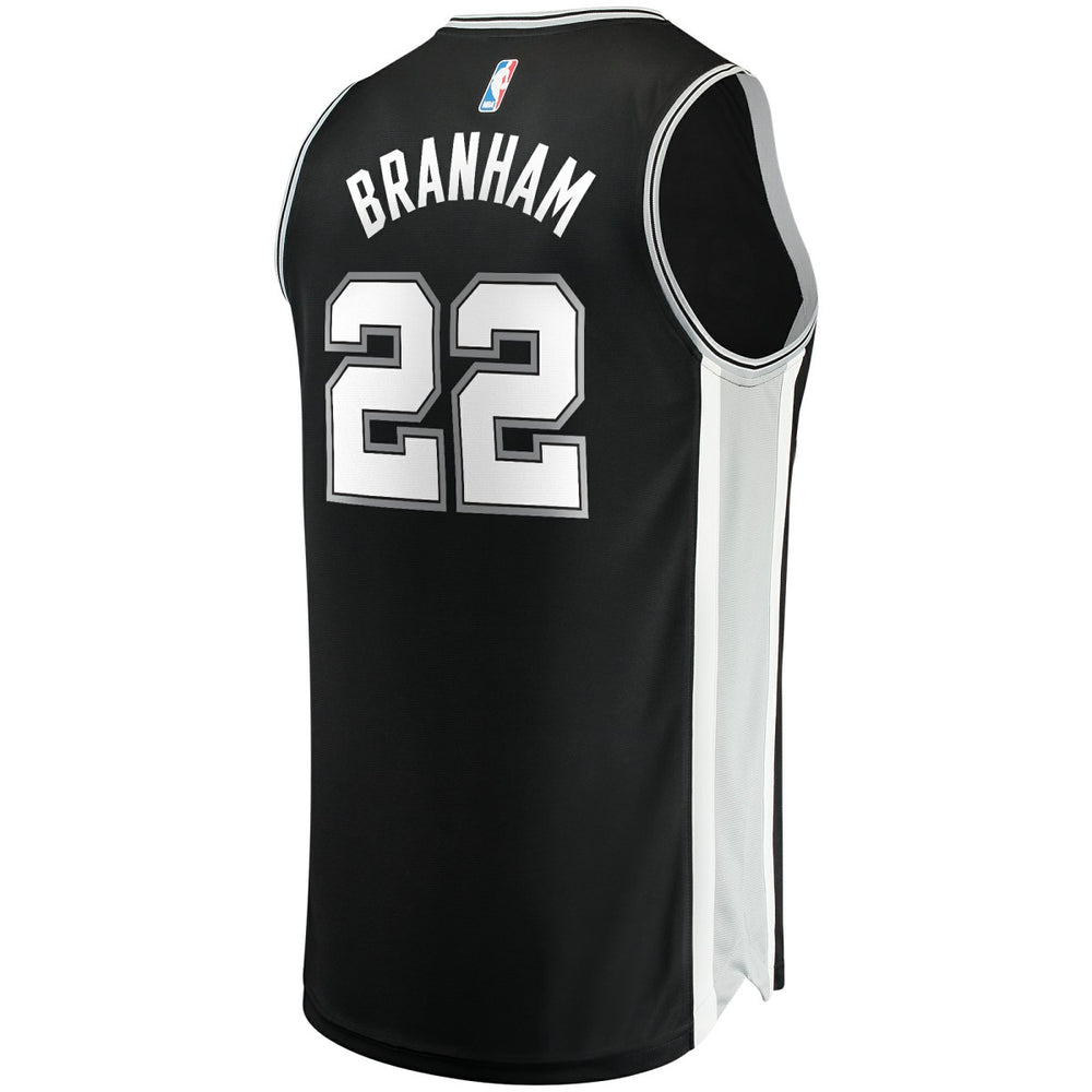 Black Malaki Branham San Antonio Spurs Fast Break Replica Player Jersey | NBA