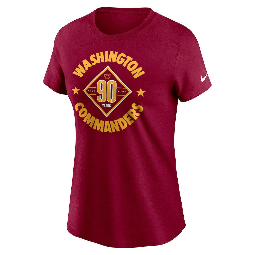 Washington Commanders Women's 90th Anniversary T-Shirt | NFL New
