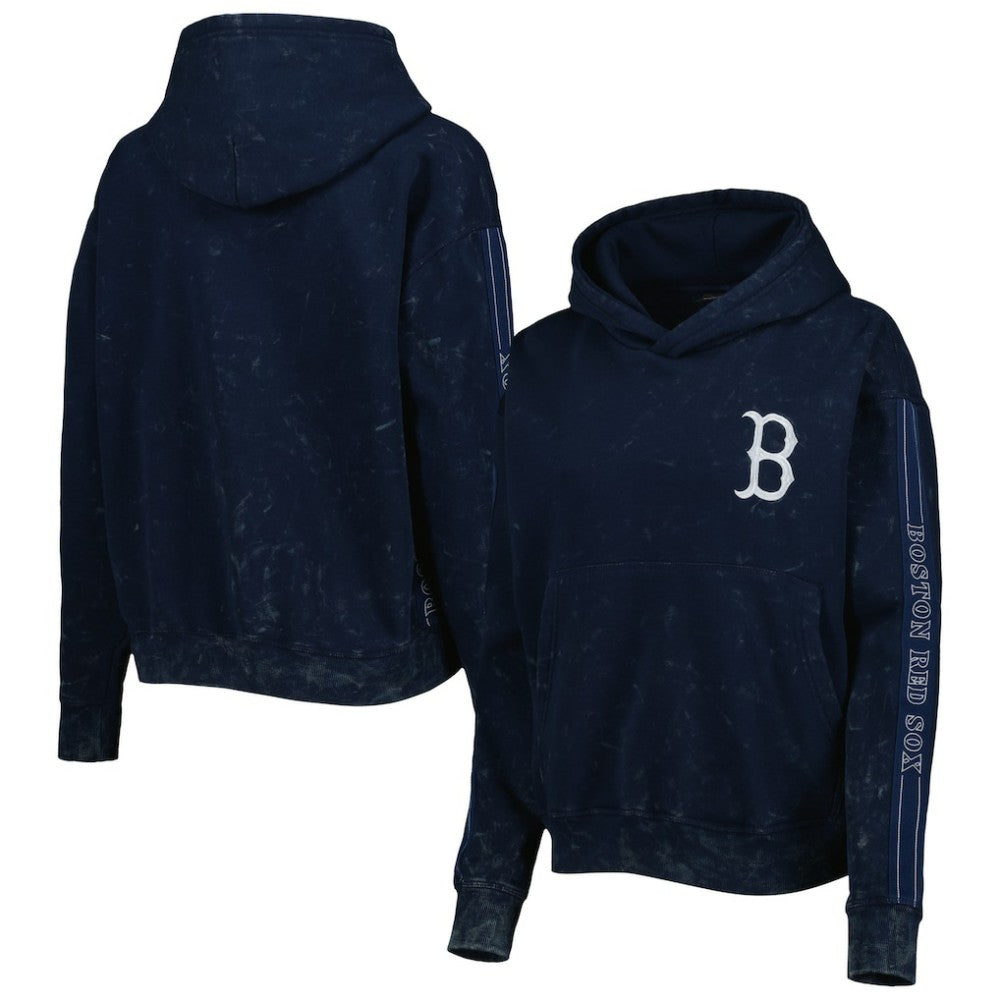 Boston Red Sox The Wild Collective Women's Marble Pullover Hoodie - MLB Hoodies