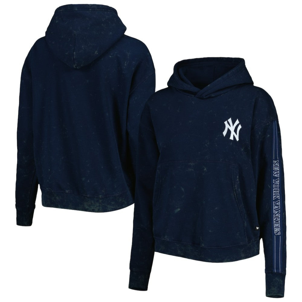 New York Yankees The Wild Collective Women's Marble Pullover Hoodie - MLB Hoodies