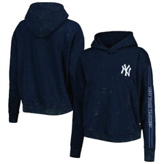 New York Yankees The Wild Collective Women's Marble Pullover Hoodie - MLB Hoodies