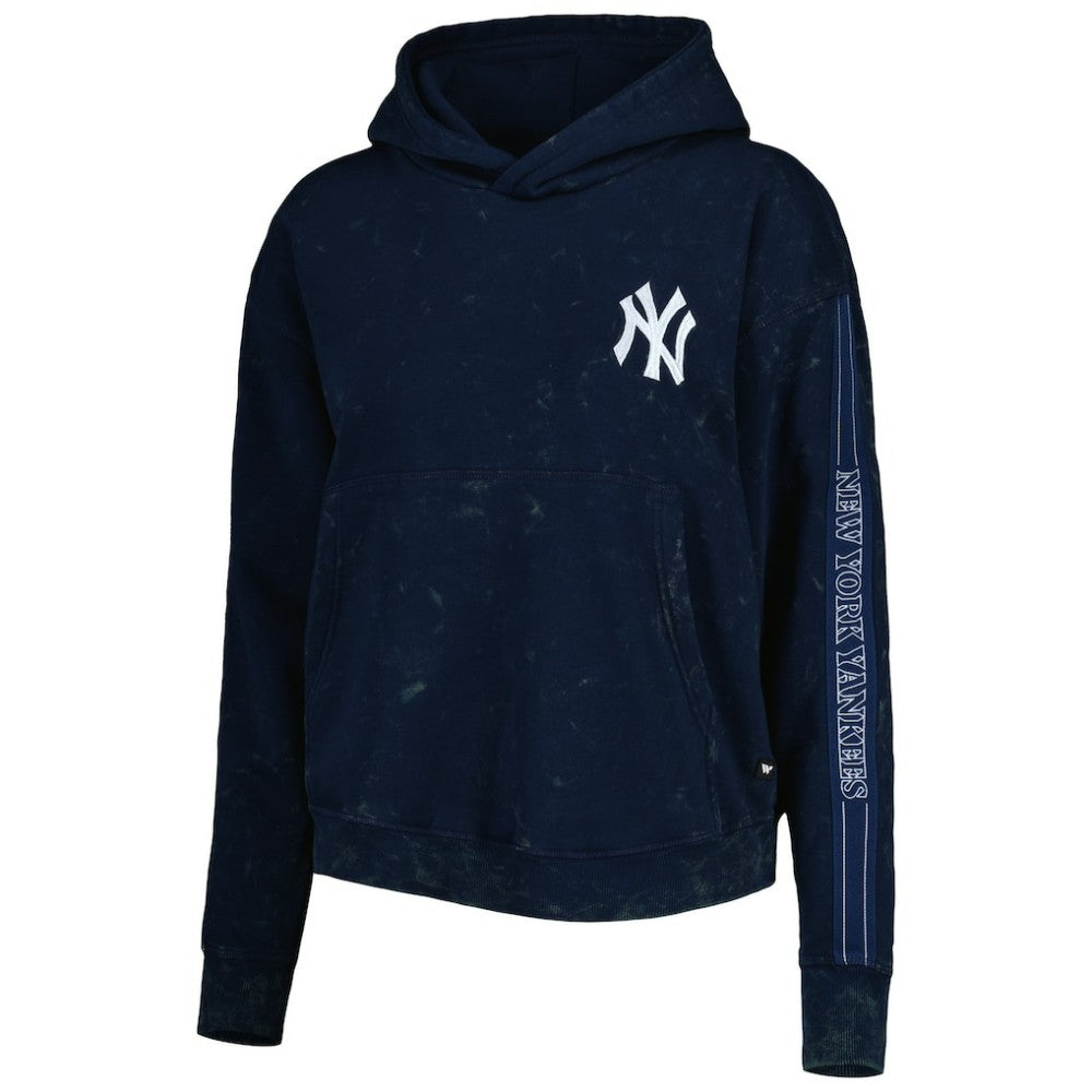 New York Yankees The Wild Collective Women's Marble Pullover Hoodie - MLB Hoodies