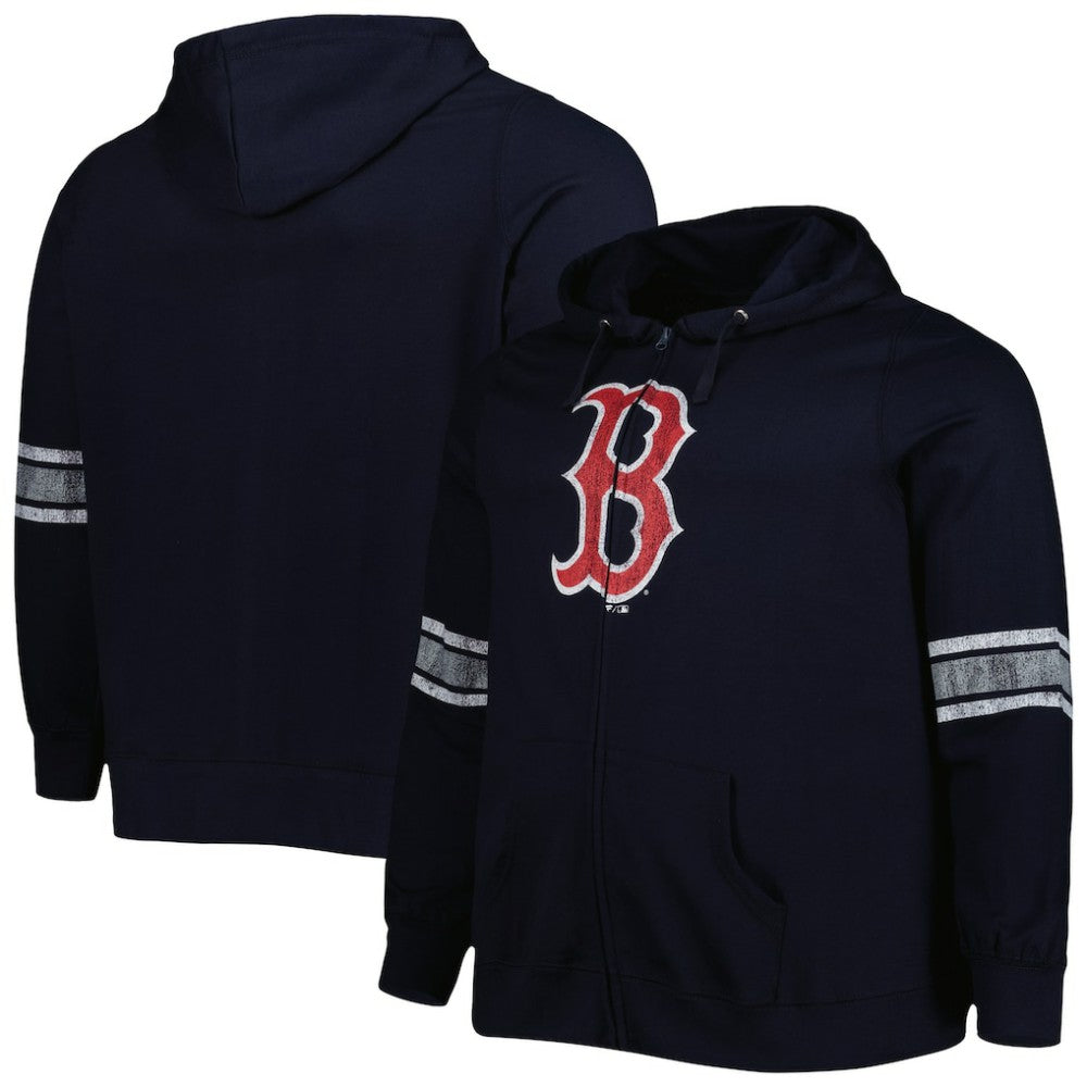 Boston Red Sox Women's Plus Size Front Logo Full-Zip Hoodie - MLB Hoodies