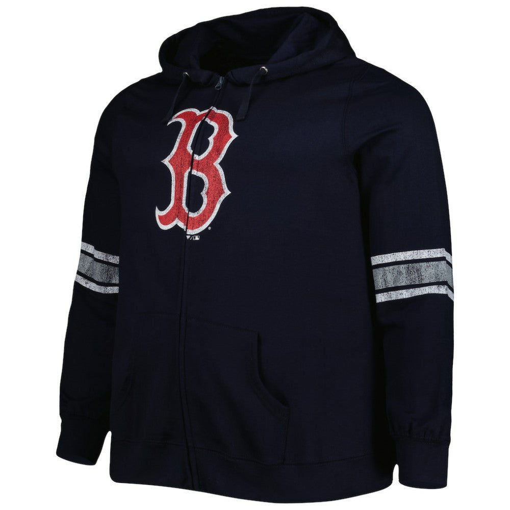 Boston Red Sox Women's Plus Size Front Logo Full-Zip Hoodie - MLB Hoodies