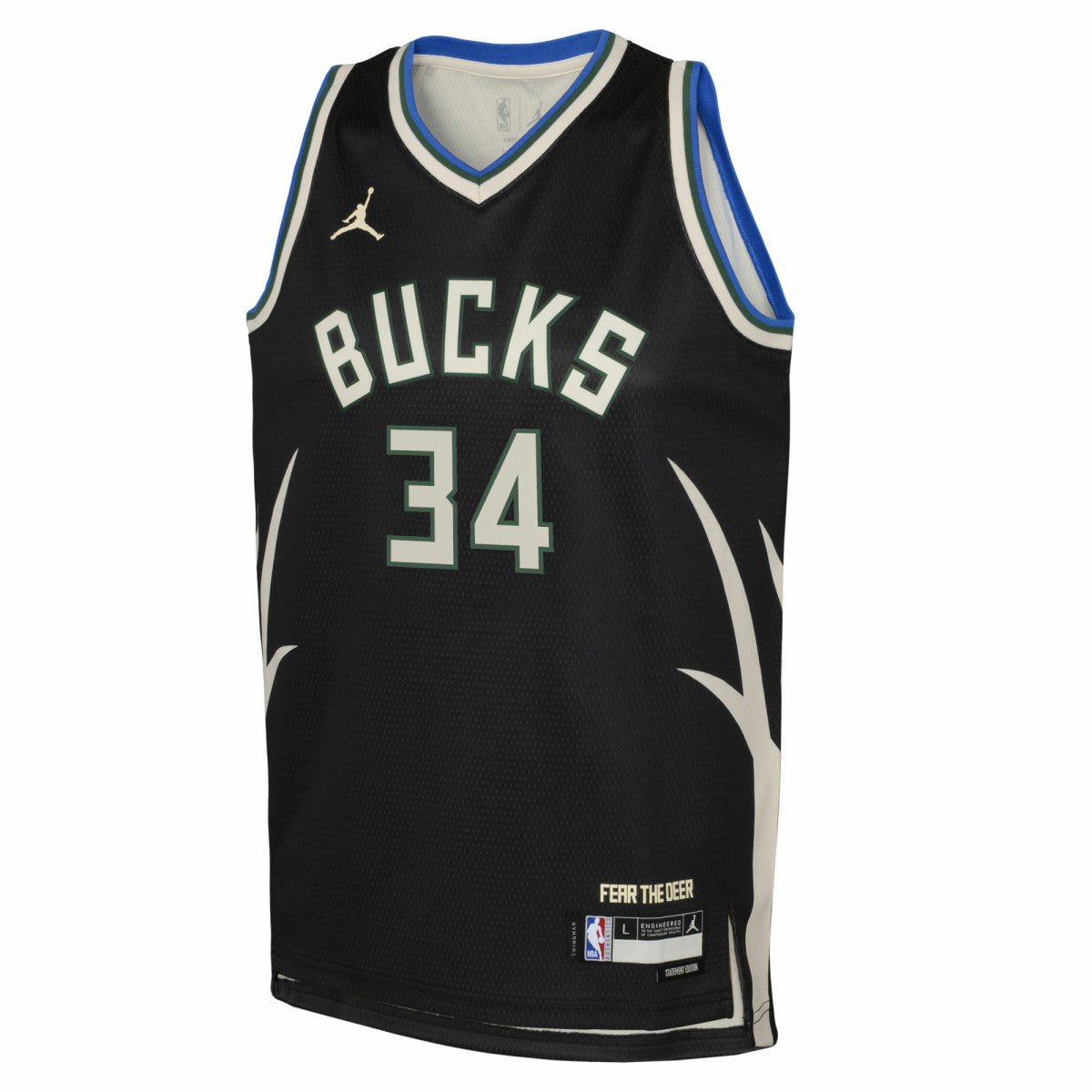 Black Giannis Antetokounmpo Milwaukee Bucks Jordan Brand Youth Swingman Jersey | NBA