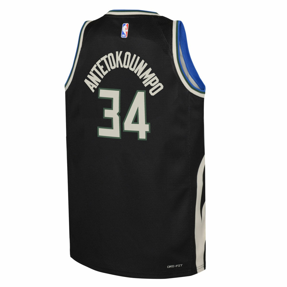 Black Giannis Antetokounmpo Milwaukee Bucks Jordan Brand Youth Swingman Jersey | NBA