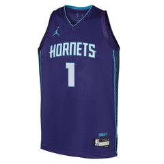Purple LaMelo Ball Charlotte Hornets Jordan Brand Youth Swingman Jersey | NBA