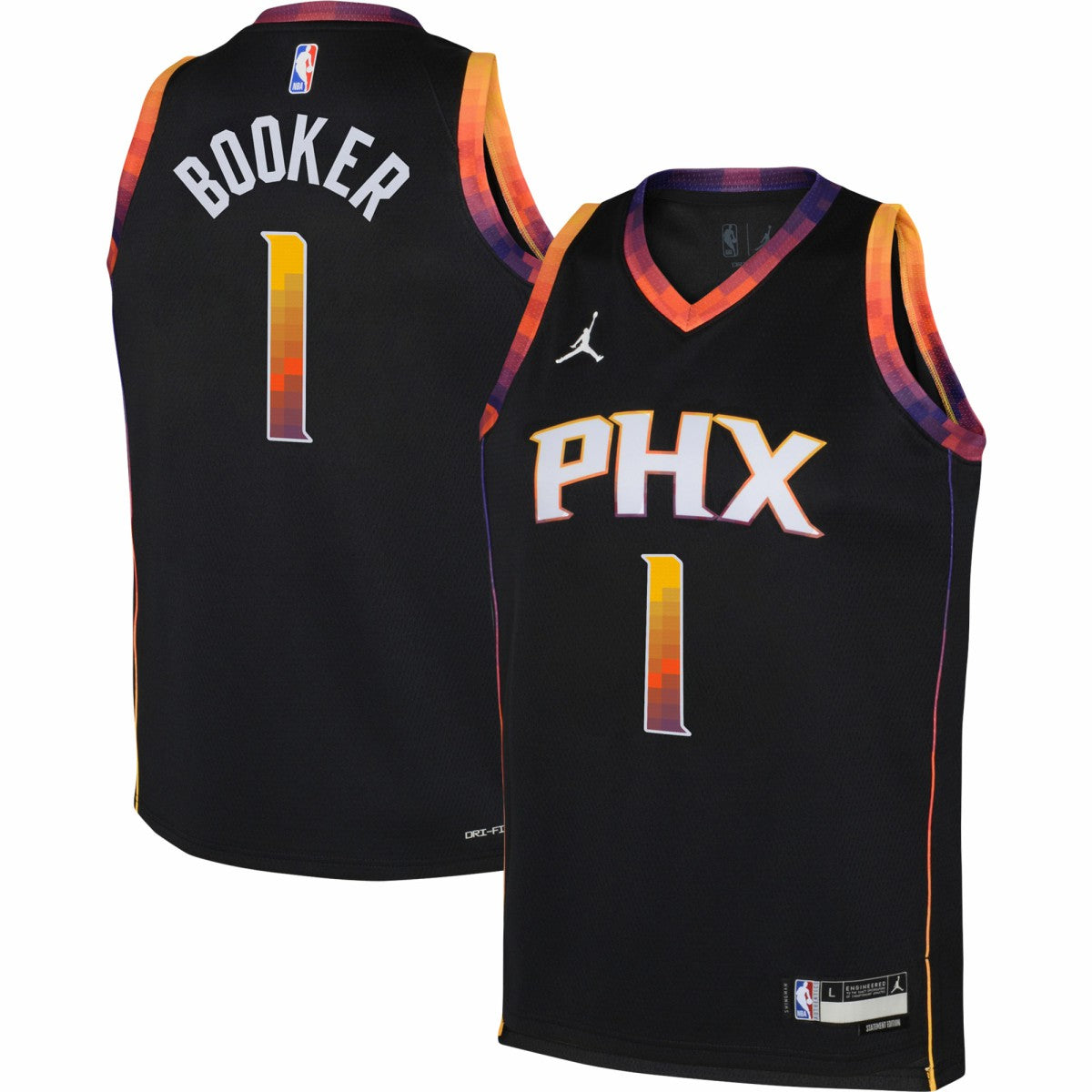 Black Devin Booker Phoenix Suns Jordan Brand Youth Swingman Jersey | NBA