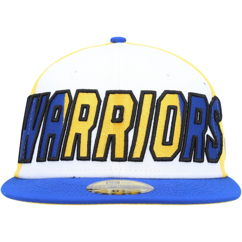 White/Royal Golden State Warriors Back Half 9FIFTY Fitted Hat sale | NBA