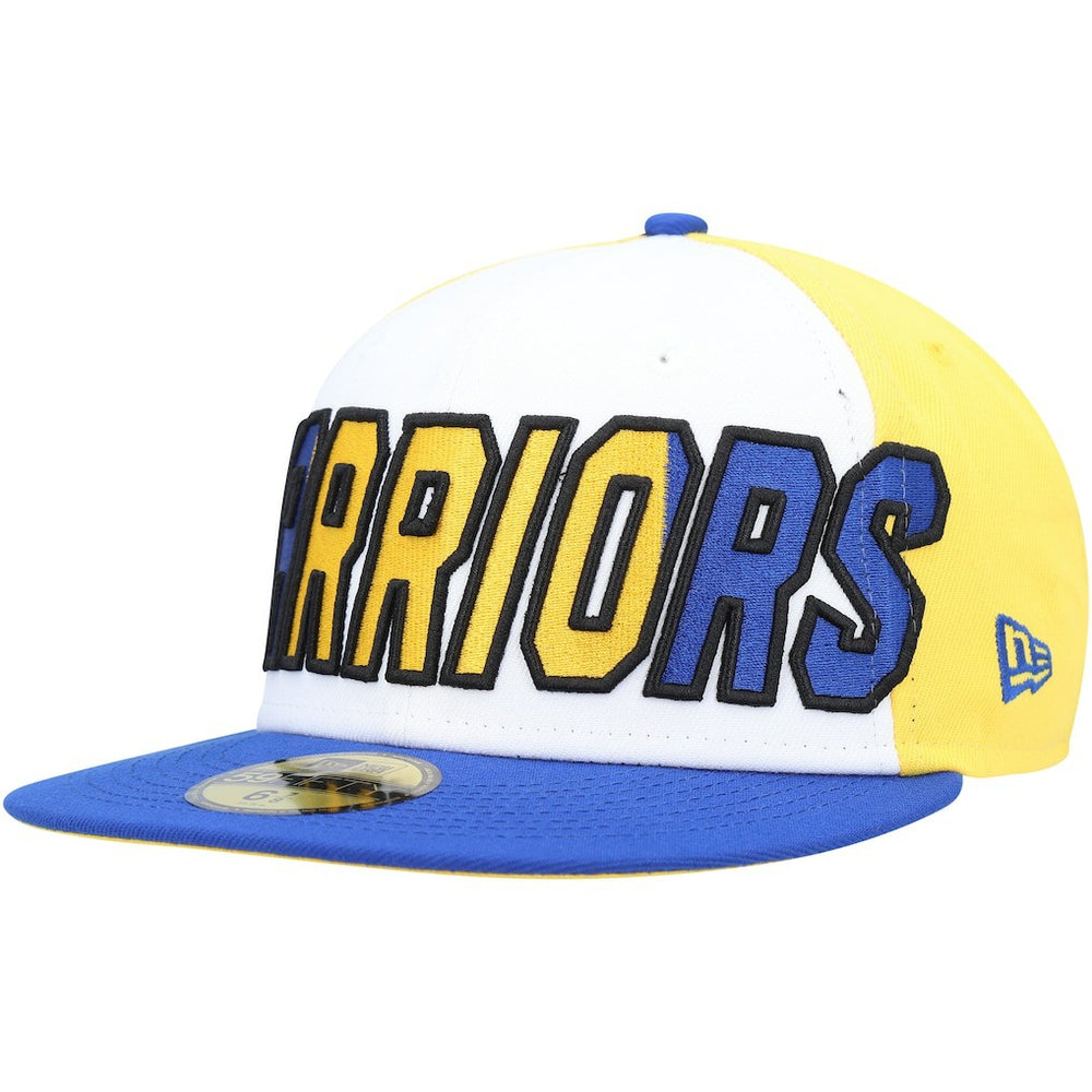 White/Royal Golden State Warriors Back Half 9FIFTY Fitted Hat sale | NBA