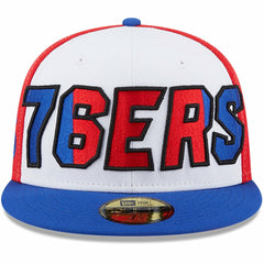White/Royal Philadelphia 76ers Back Half 9FIFTY Fitted Hat | NBA