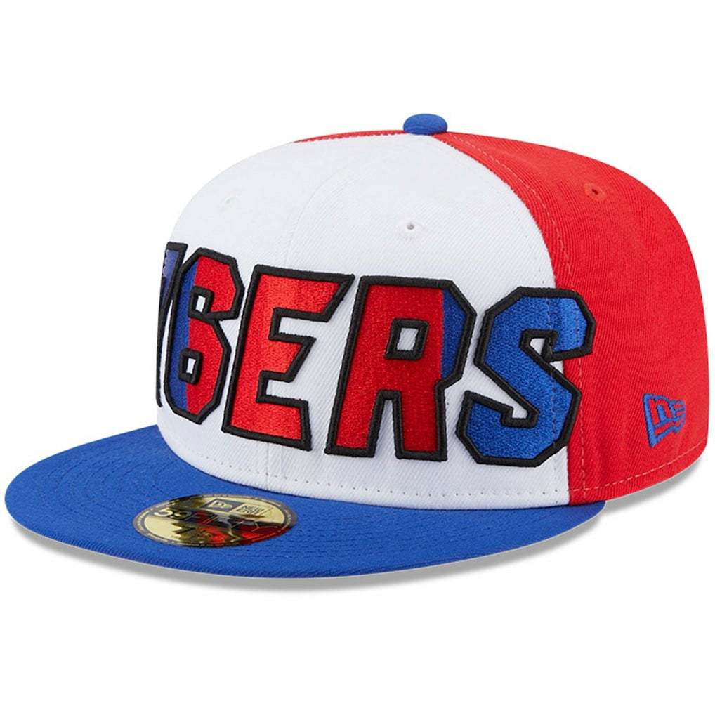 White/Royal Philadelphia 76ers Back Half 9FIFTY Fitted Hat | NBA