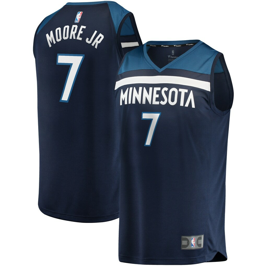 Edition - Navy Wendell Moore Jr. Minnesota Timberwolves 2022 NBA Draft First Round Pick Fast Break Replica Player Jersey Icon | NBA