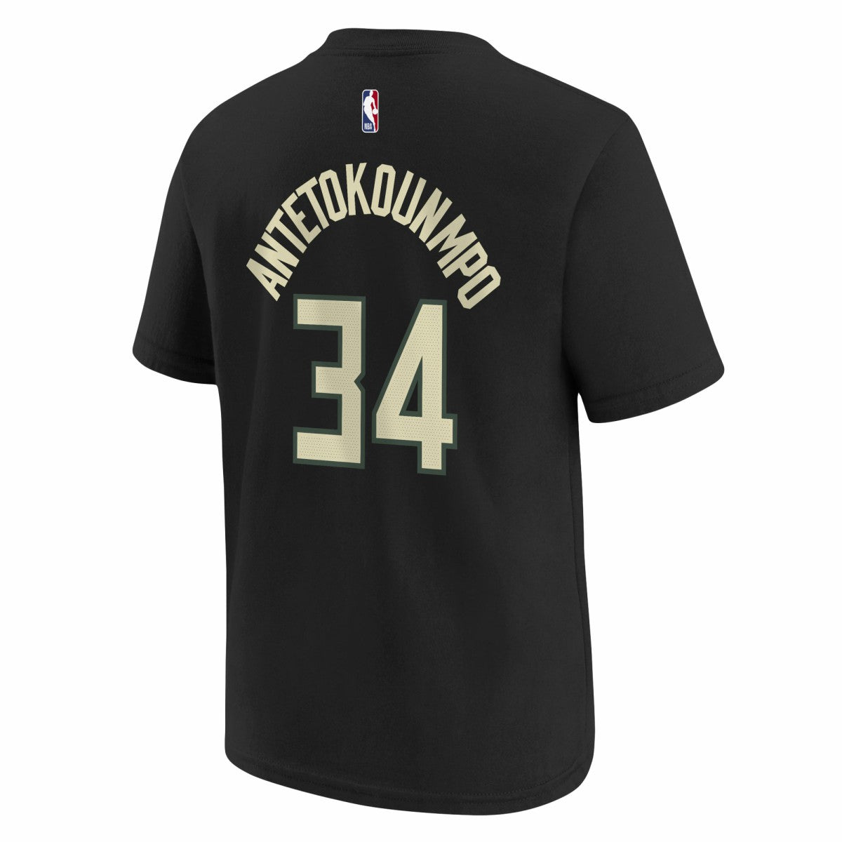 Black Giannis Antetokounmpo Milwaukee Bucks Jordan Brand Youth Statement Edition Name & Number Player T-Shirt | NBA