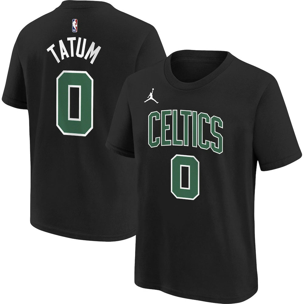 Black Jayson Tatum Boston Celtics Jordan Brand Youth Statement Edition Name & Number Player T-Shirt | NBA