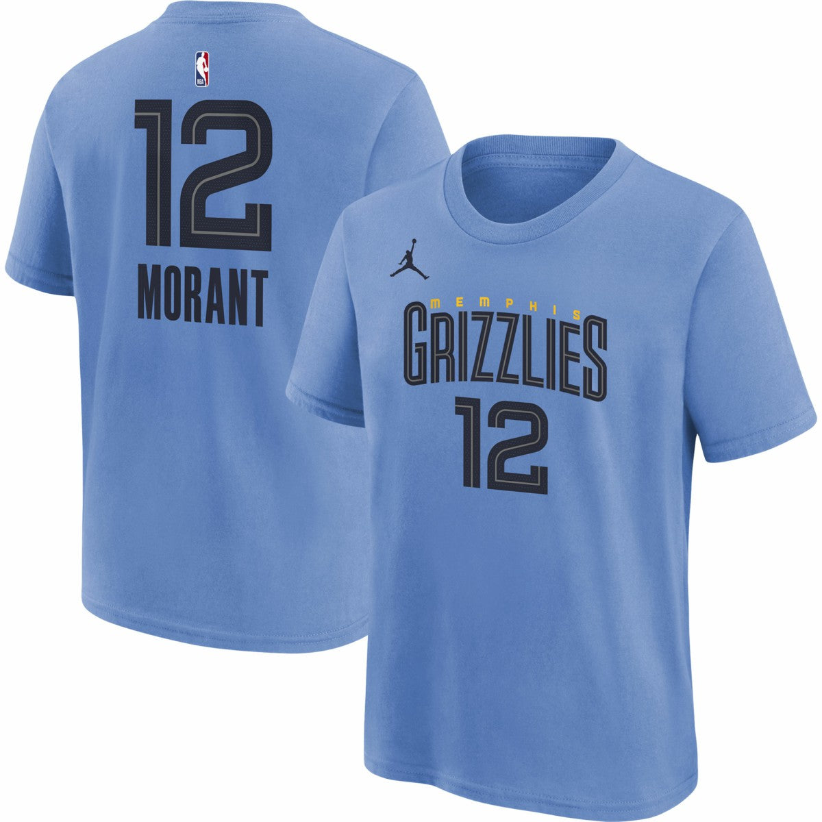 Light Blue Ja Morant Memphis Grizzlies Jordan Brand Youth Statement Edition Name & Number Player T-Shirt | NBA