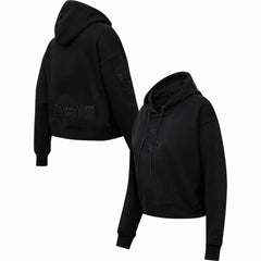 Boston Red Sox Pro Standard Women's Triple Black Cropped Pullover Hoodie - MLB Hoodies