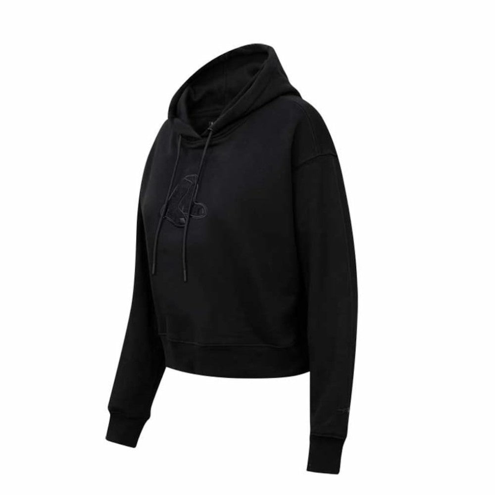 Boston Red Sox Pro Standard Women's Triple Black Cropped Pullover Hoodie - MLB Hoodies