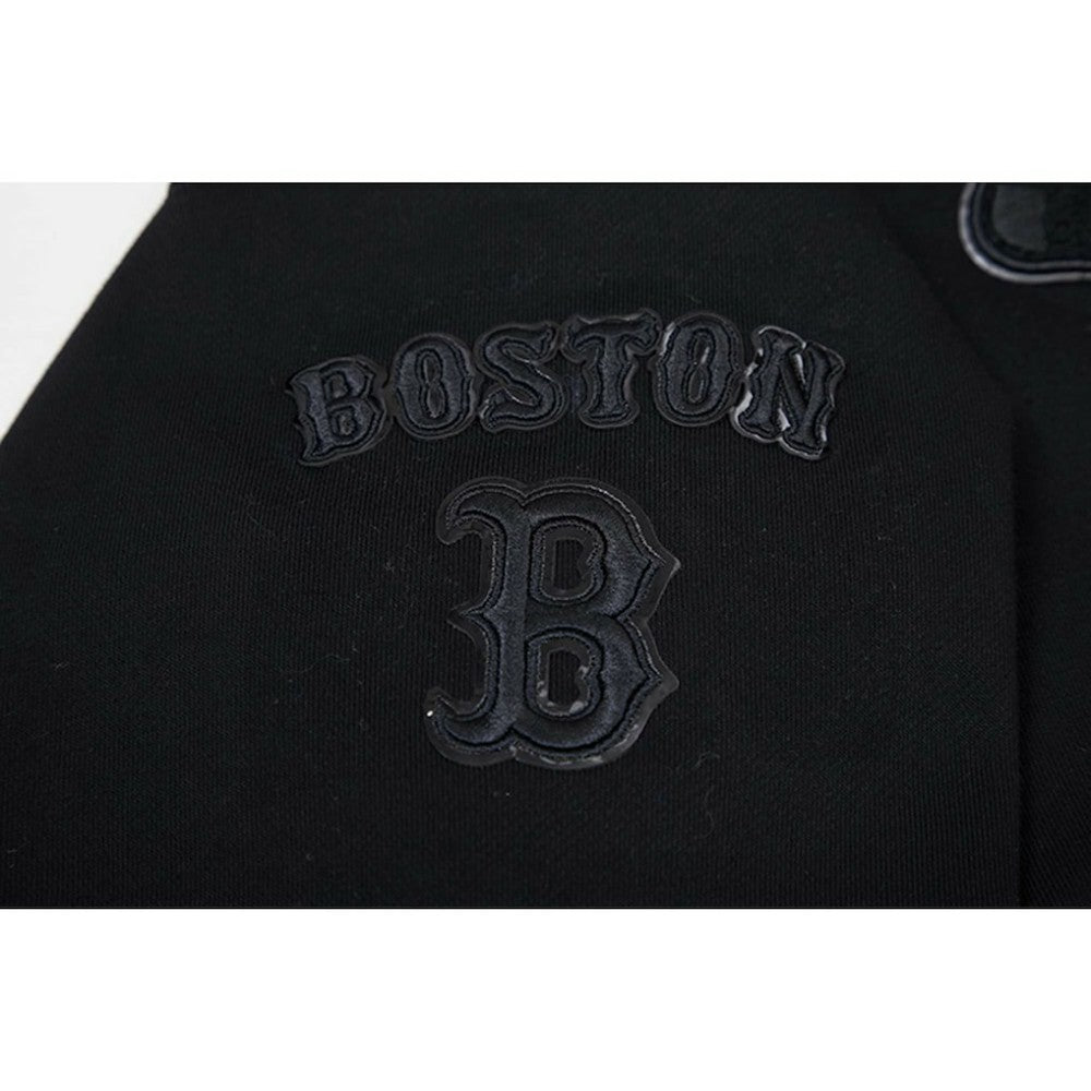 Boston Red Sox Pro Standard Women's Triple Black Cropped Pullover Hoodie - MLB Hoodies