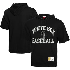 Chicago White Sox Mitchell & Ness Cooperstown Collection Washed Fleece Pullover Short Sleeve Hoodie - MLB Hoodies