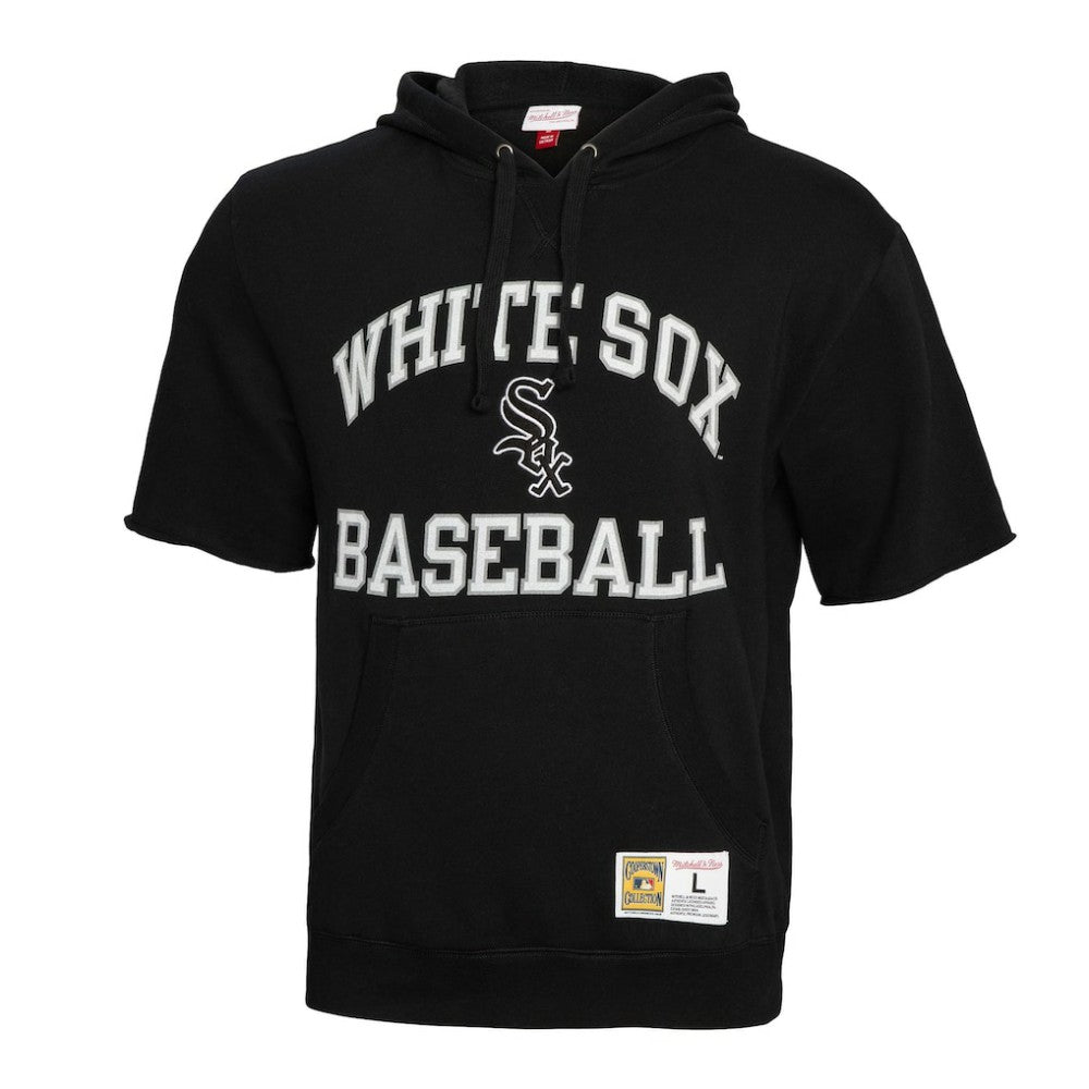 Chicago White Sox Mitchell & Ness Cooperstown Collection Washed Fleece Pullover Short Sleeve Hoodie - MLB Hoodies