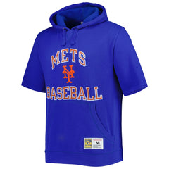 New York Mets Mitchell & Ness Cooperstown Collection Washed Fleece Pullover Short Sleeve Hoodie - MLB Hoodies