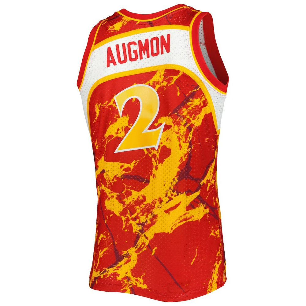 Red Stacey Augmon Atlanta Hawks 1991/92 Hardwood Classics Marble Swingman Jersey | NBA