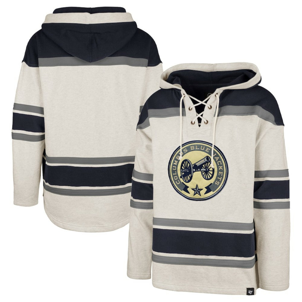 Columbus Blue Jackets '47 Rockaway Lace-Up Pullover Hoodie -  NHL Hoodies